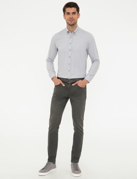 Gri Slim Fit Gömlek - 50247917042