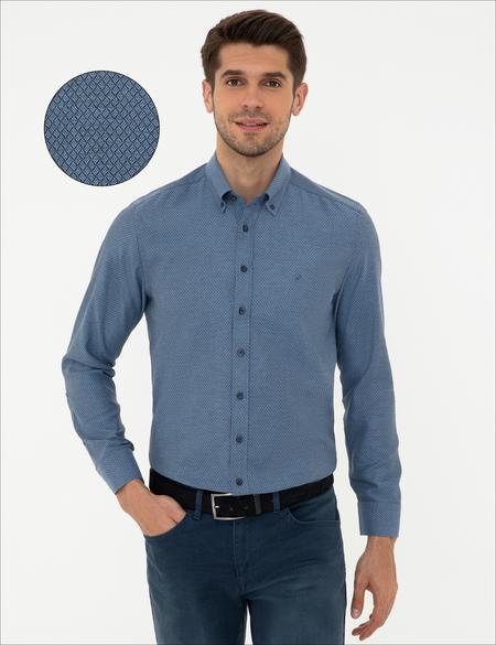 Lacivert Slim Fit Gömlek - 50247917056