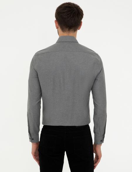 Siyah Slim Fit Uzun Kollu Gömlek - 50247917074