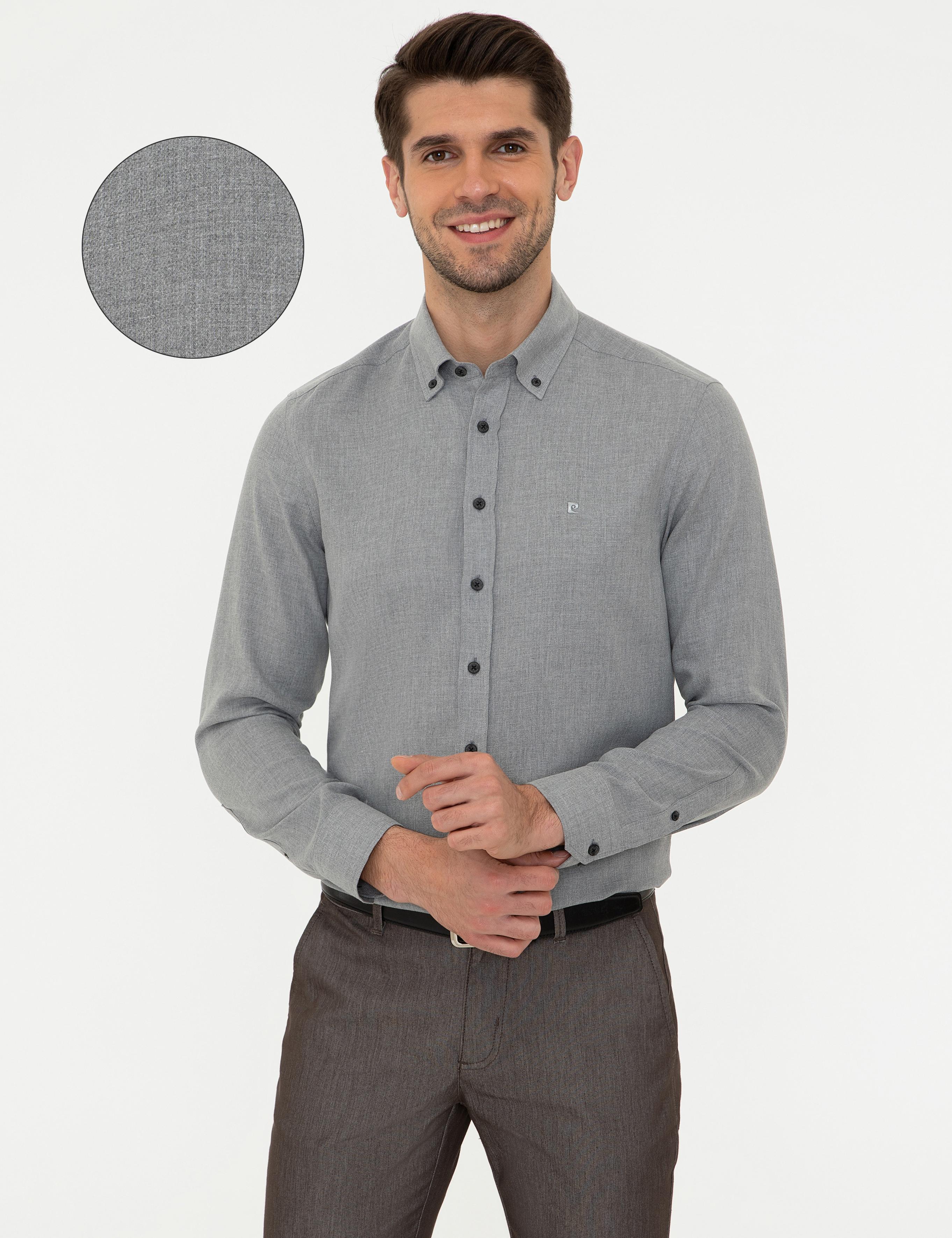 Gri Slim Fit Gömlek