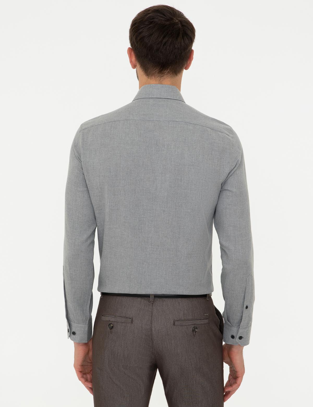 Gri Slim Fit Gömlek - 50247918041