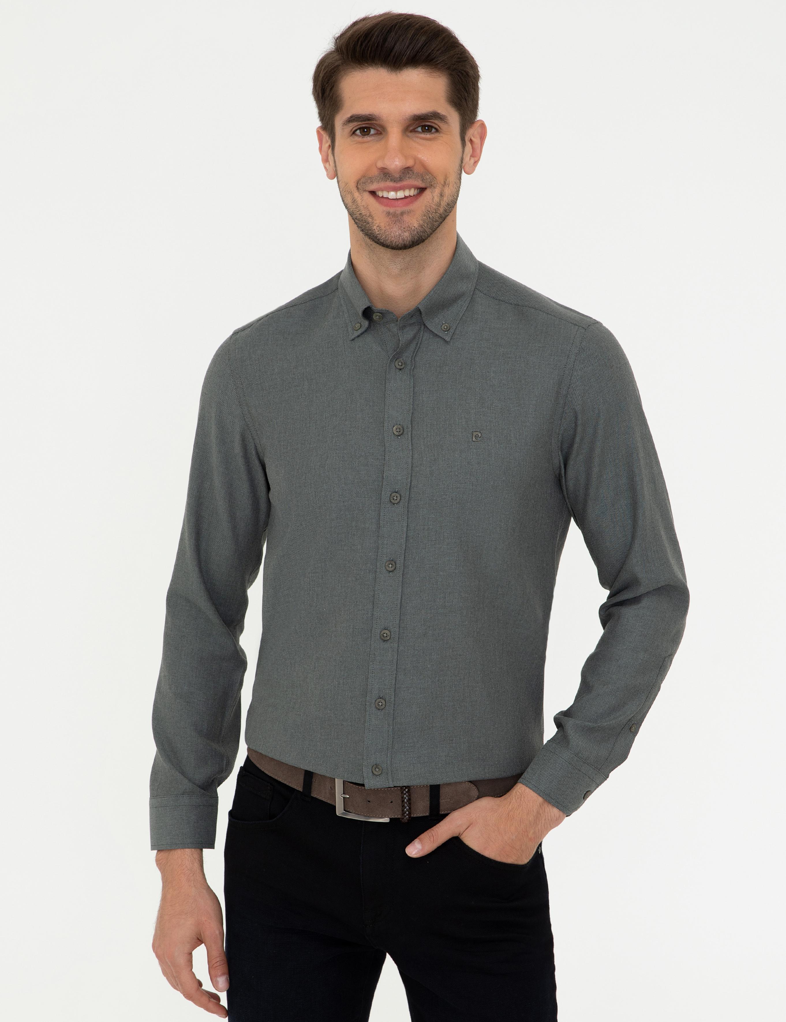 Haki Slim Fit Gömlek