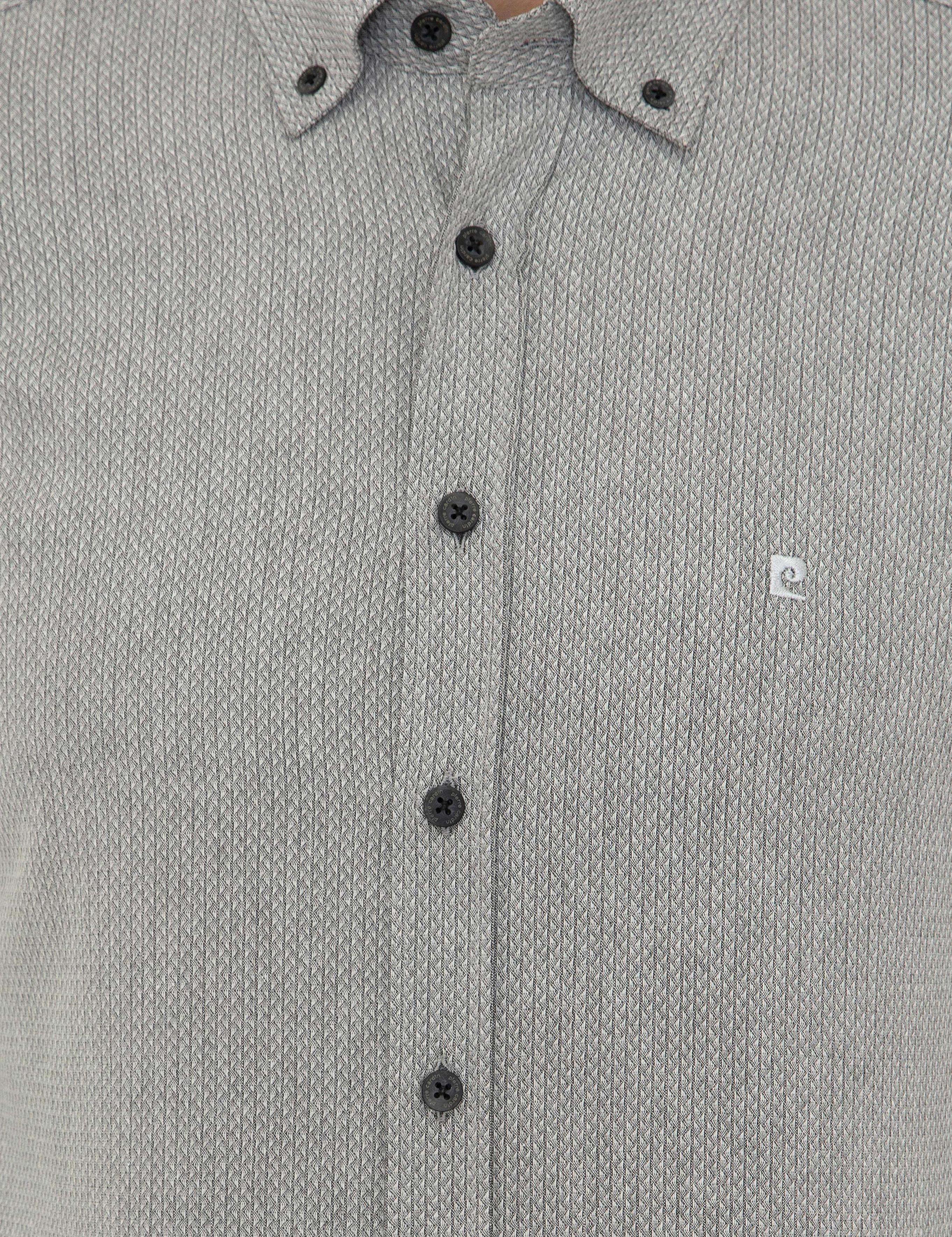 Gri Slim Fit Uzun Kollu Gömlek