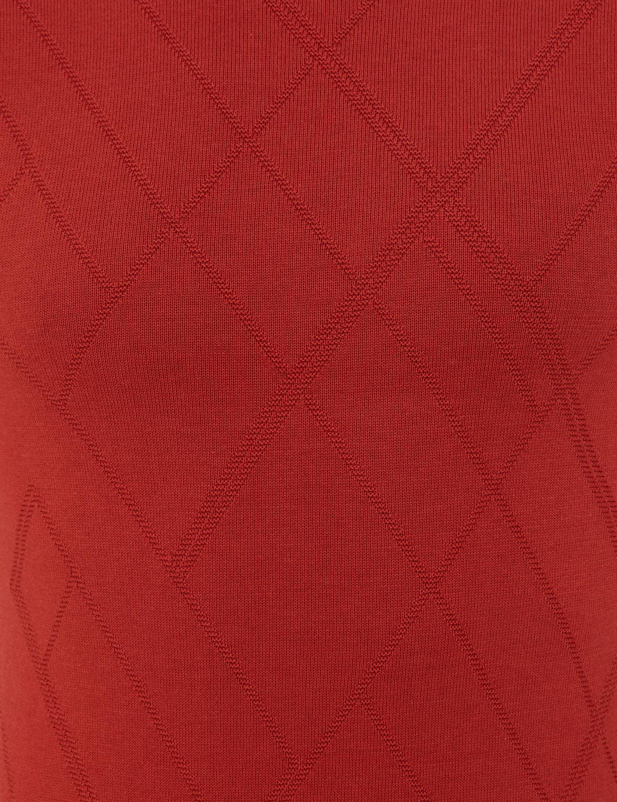 Kiremit Slim Fit Bisiklet Yaka Triko Kazak - 50248527018