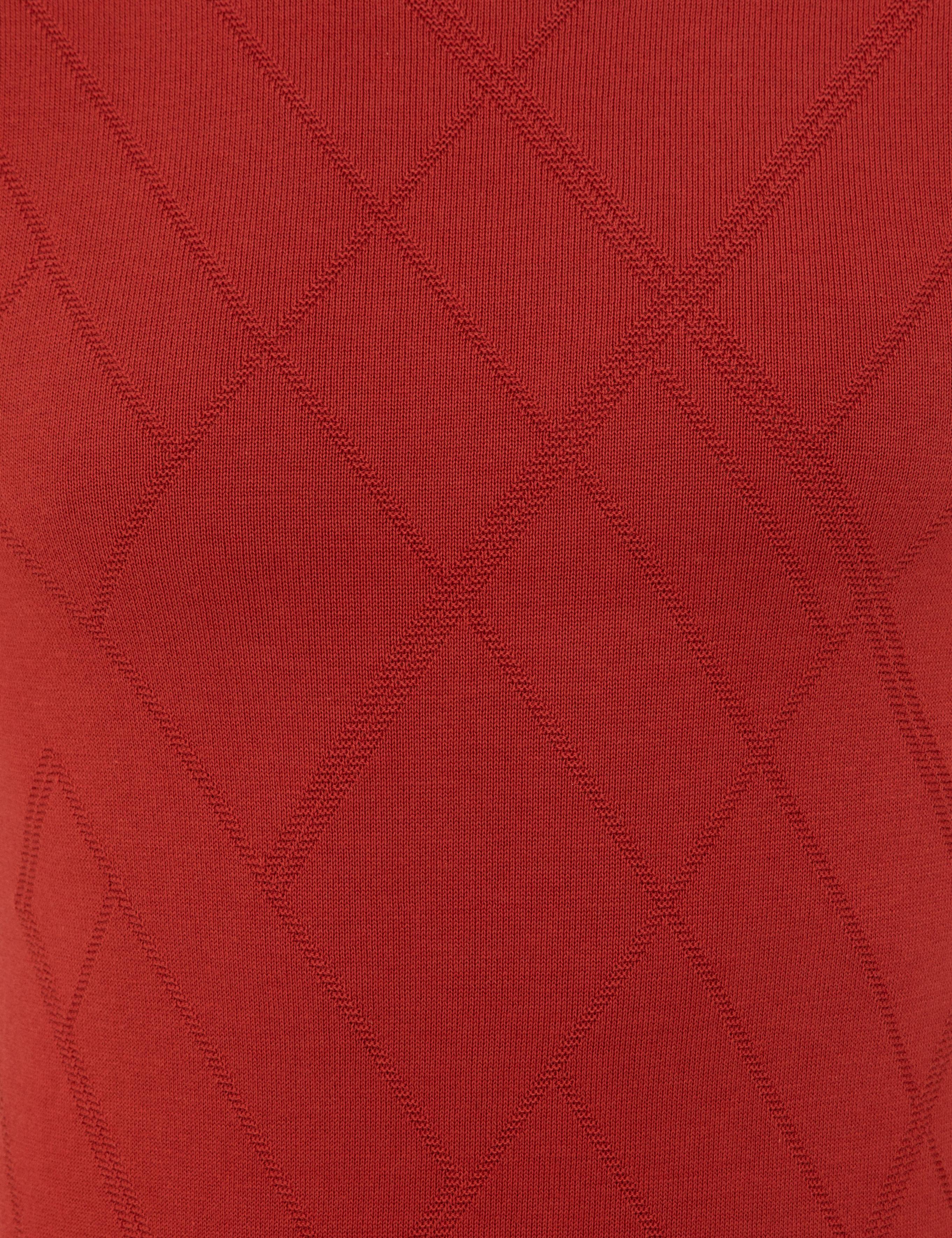 Kiremit Slim Fit Bisiklet Yaka Triko Kazak