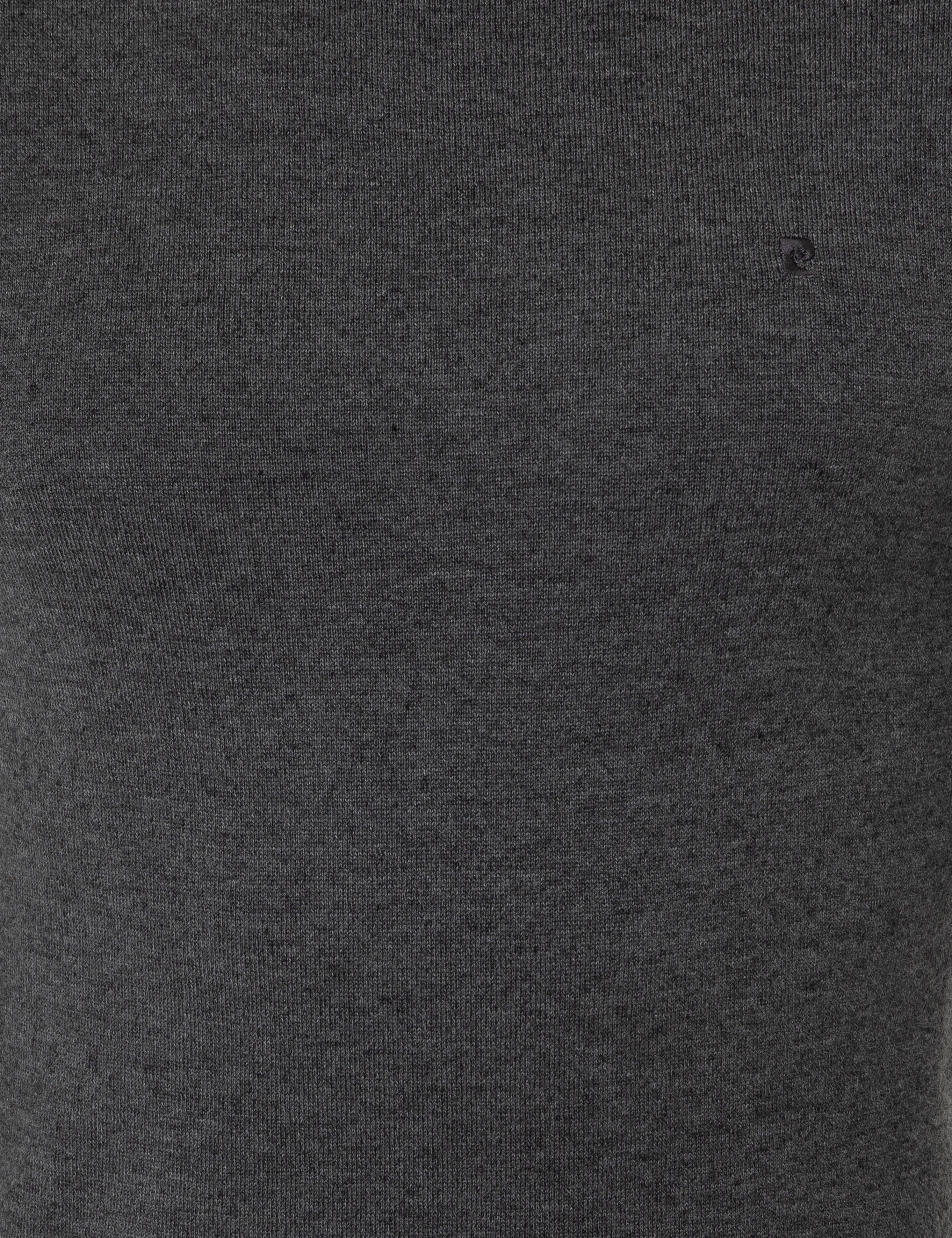 Gri Melanj Slim Fit Bisiklet Yaka Basic Triko Kazak