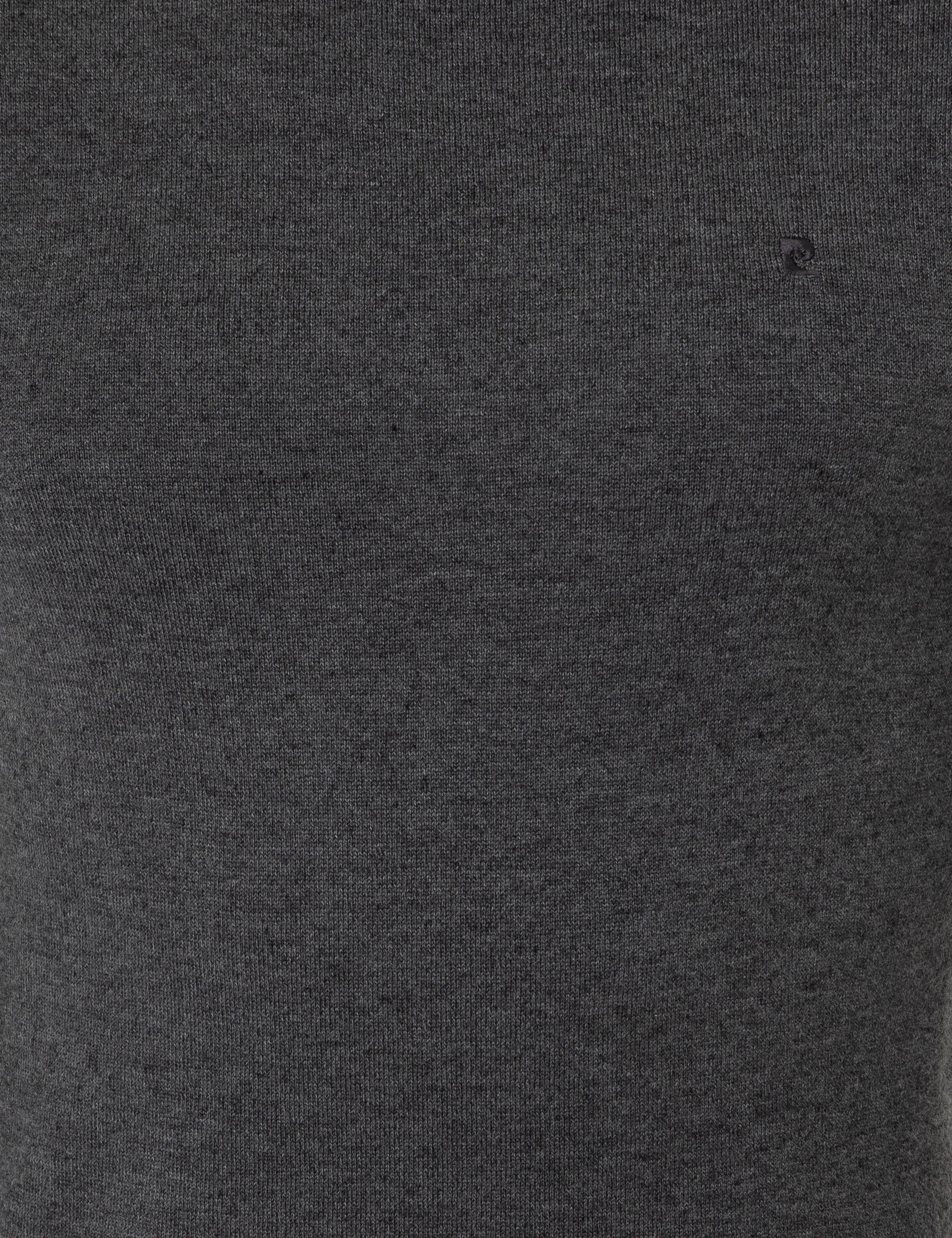 Gri Melanj Slim Fit Bisiklet Yaka Basic Triko Kazak