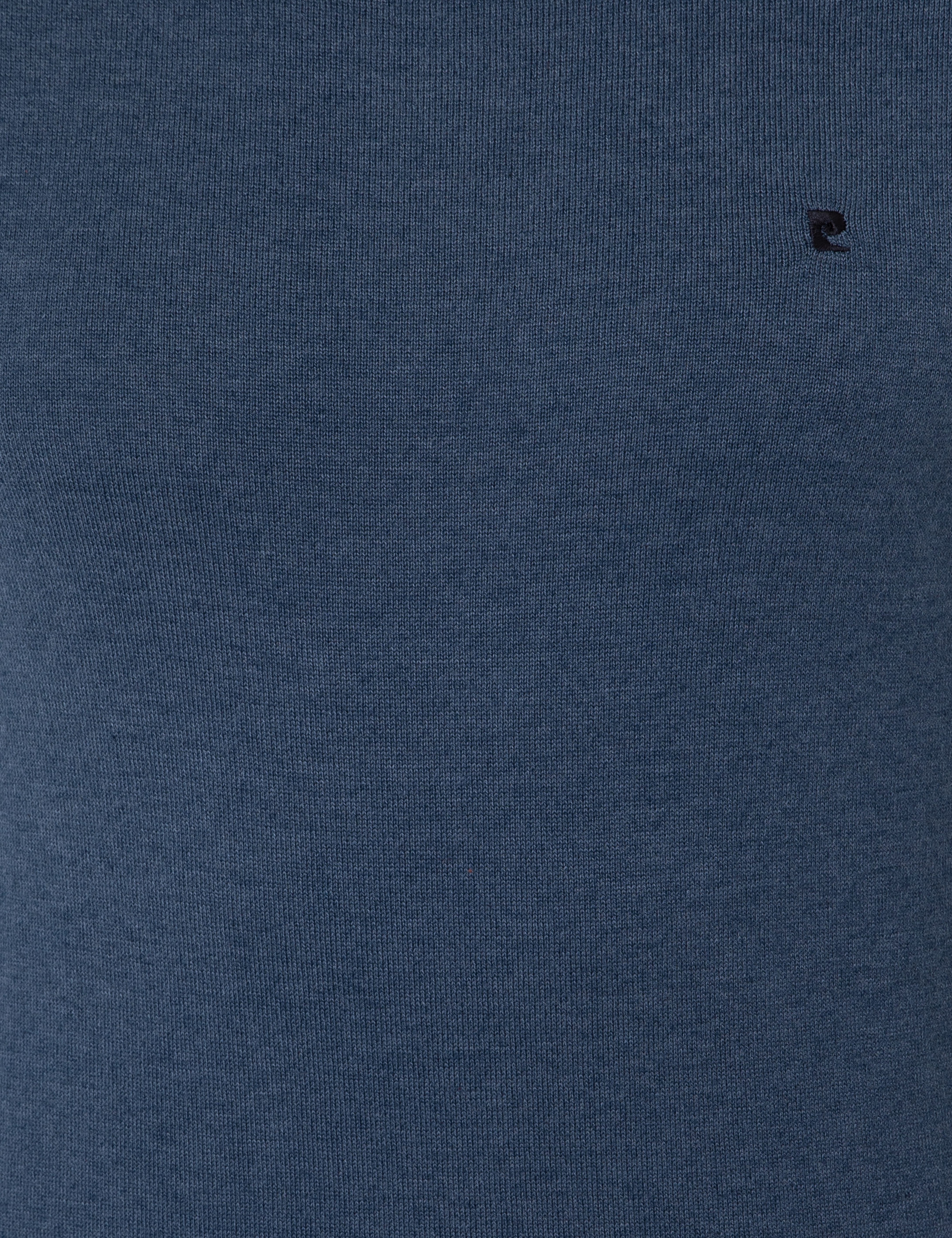 İndigo Melanj Slim Fit Bisiklet Yaka Basic Triko Kazak - Image 6