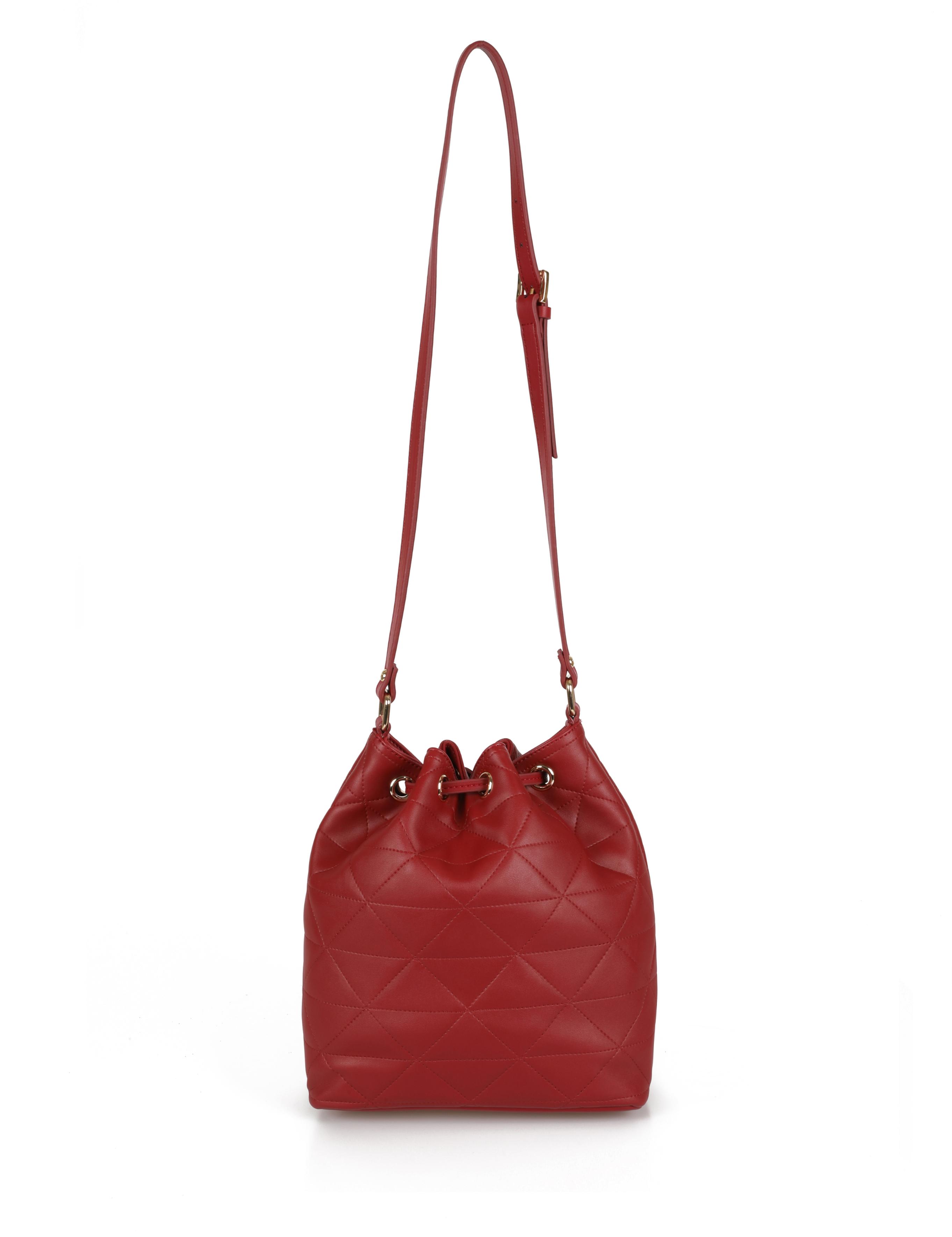 Kırmızı Büzgülü Çanta