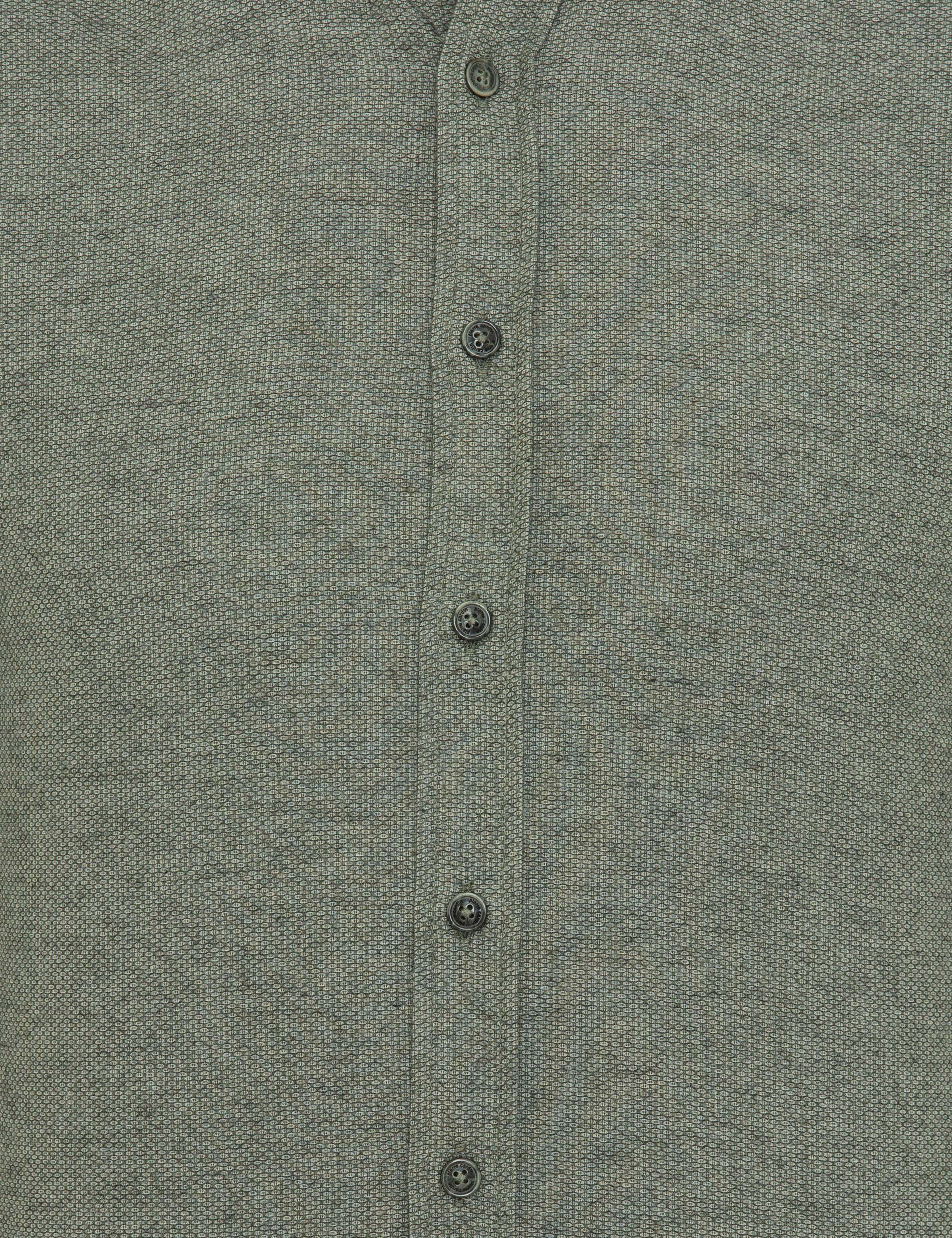 Yeşil Slim Fit Uzun Kollu Gömlek - Image 5