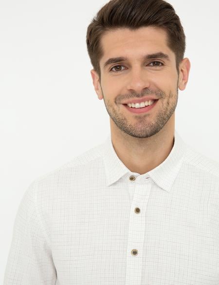 Bej Slim Fit Uzun Kollu Gömlek - 50246732018