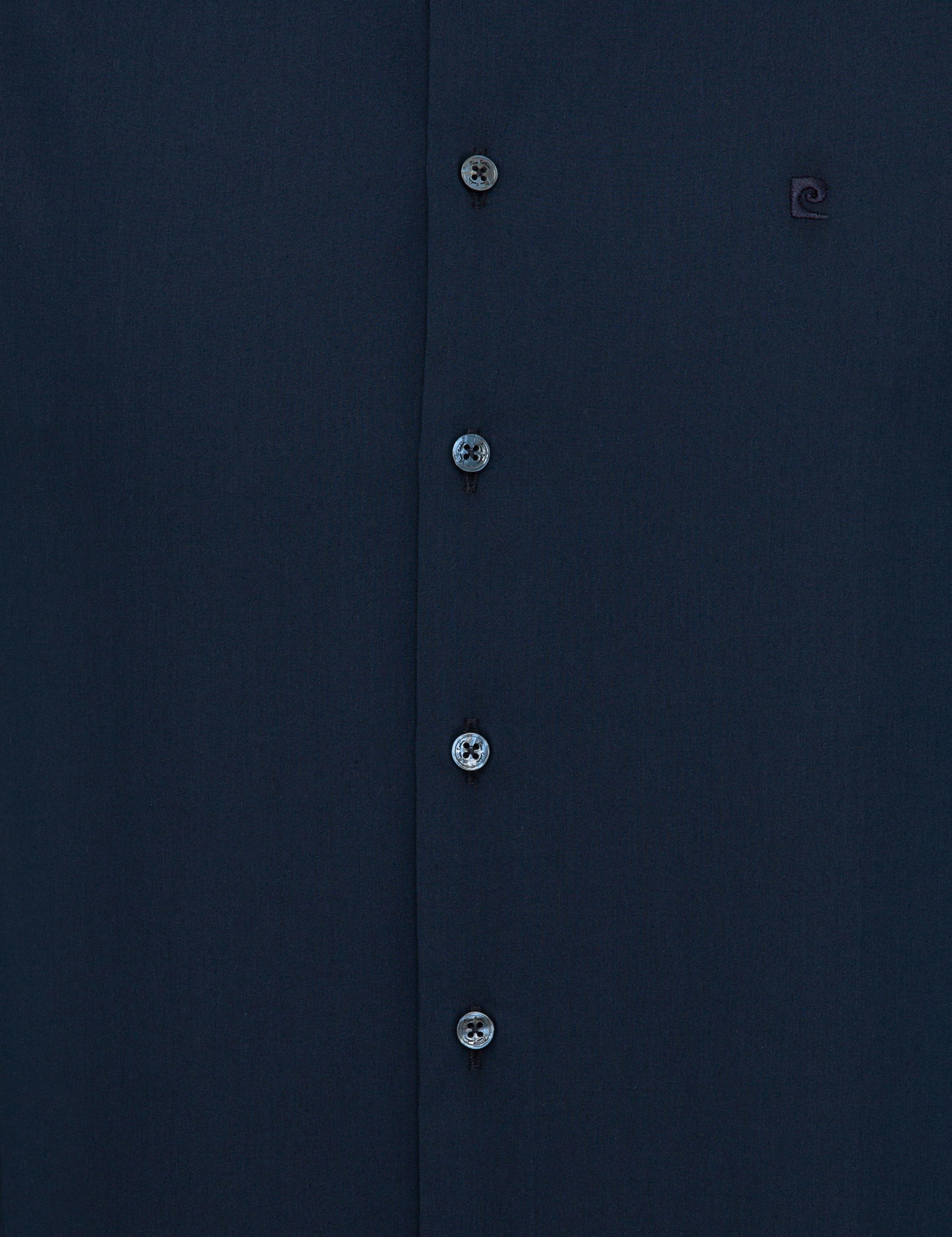 Lacivert Slim Fit Basic Gömlek