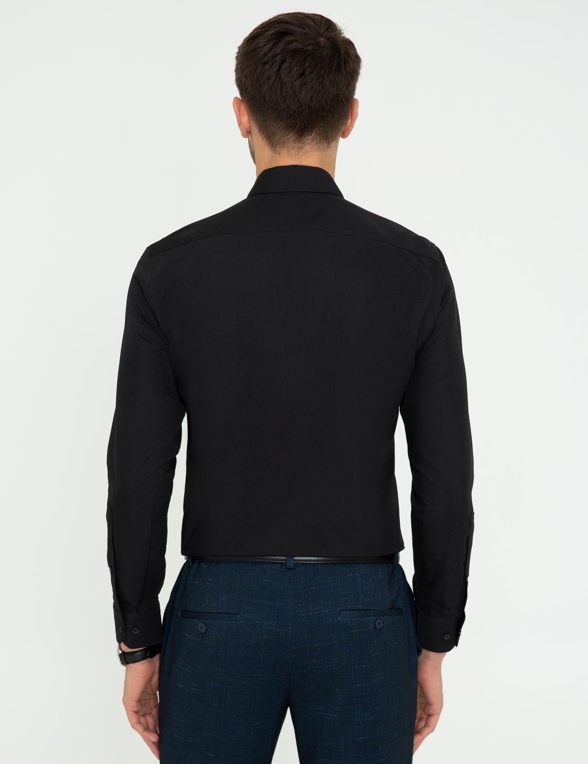 Siyah Slim Fit Basic Gömlek - 50248045021