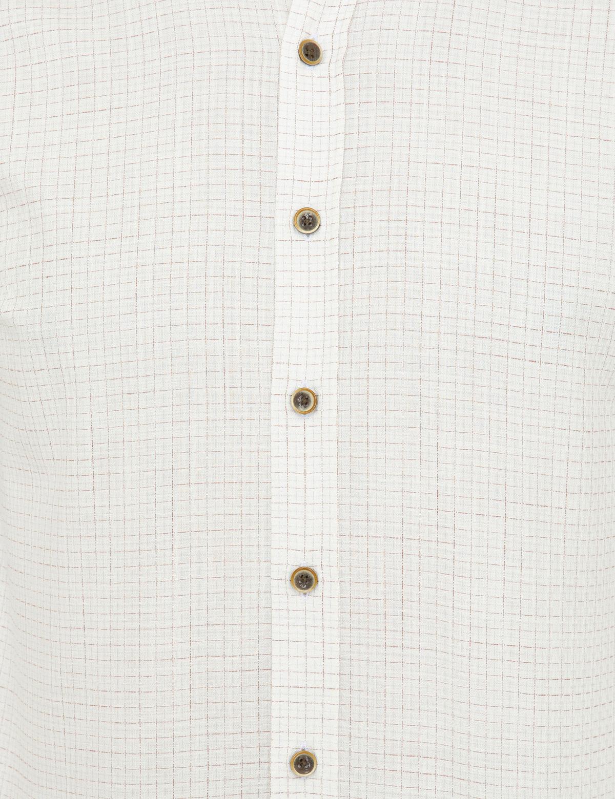 Bej Slim Fit Uzun Kollu Gömlek - 50246732018