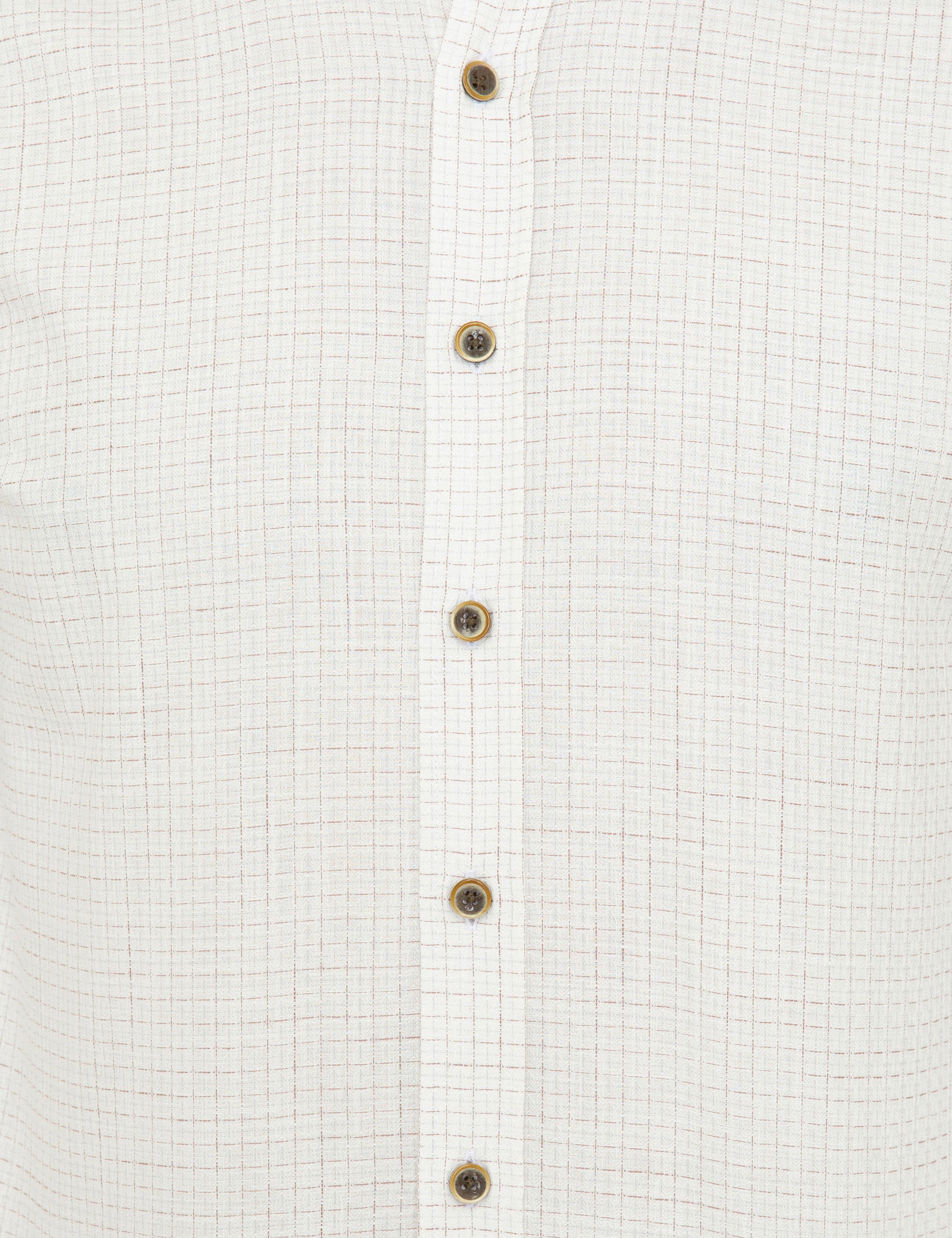 Bej Slim Fit Uzun Kollu Gömlek