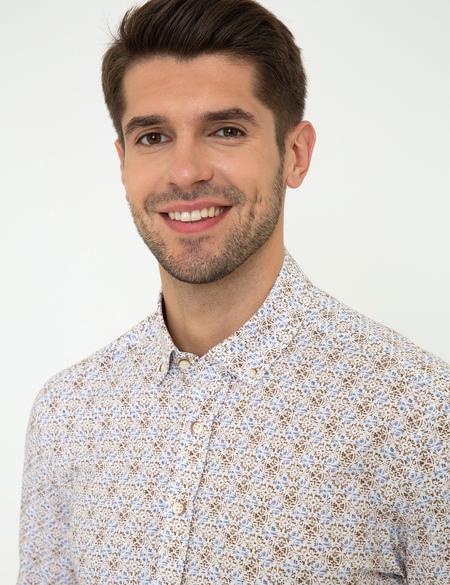 Haki Slim Fit Uzun Kollu Gömlek - 50248114018