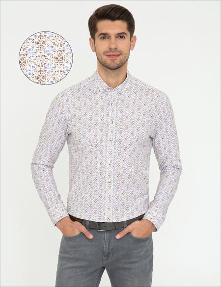 Haki Slim Fit Uzun Kollu Gömlek - 50248114018