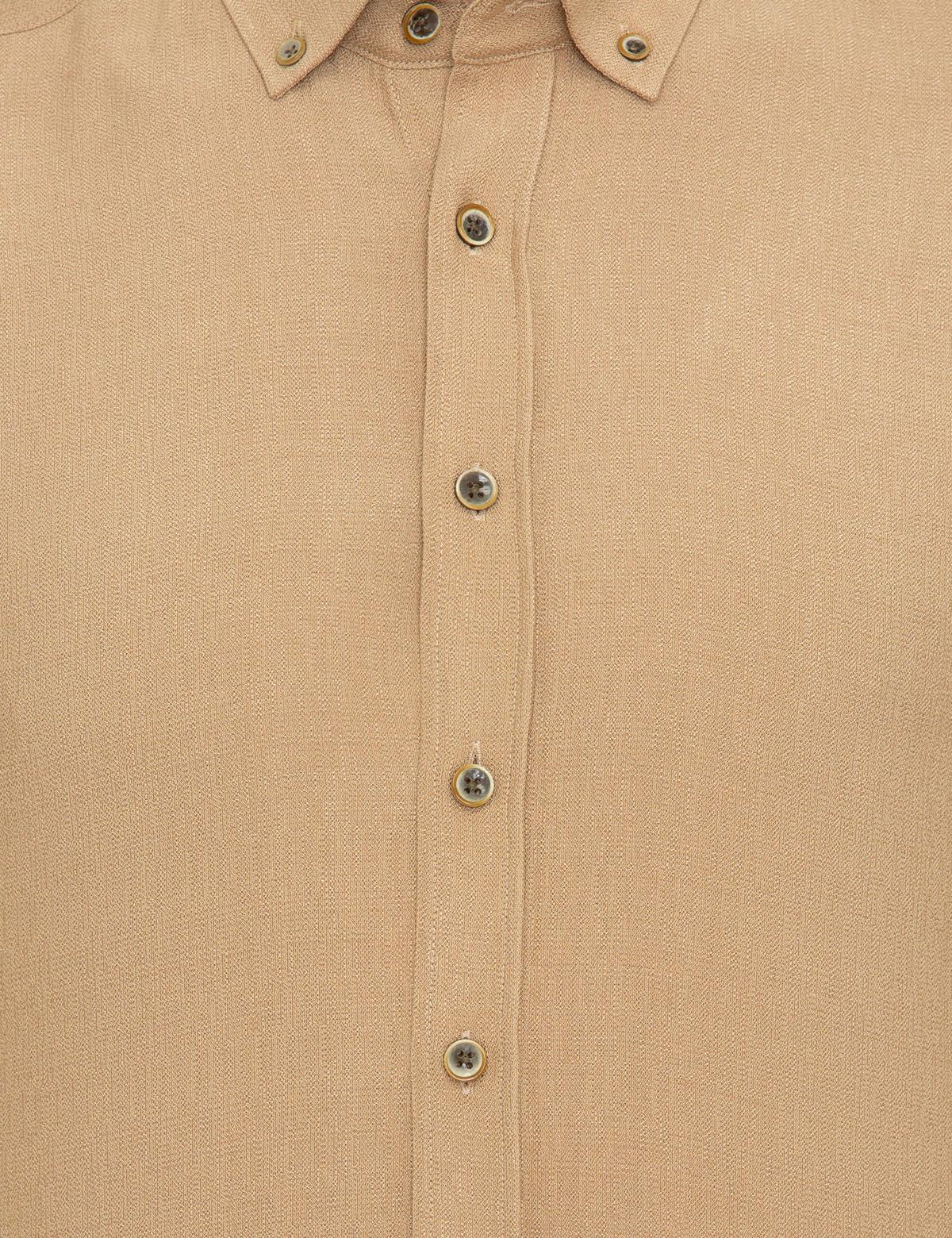 Bej Slim Fit Uzun Kollu Gömlek - 50248234008