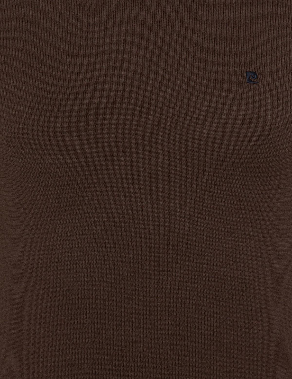 Kahverengi Slim Fit Bisiklet Yaka Basic Triko Kazak - 50248582078