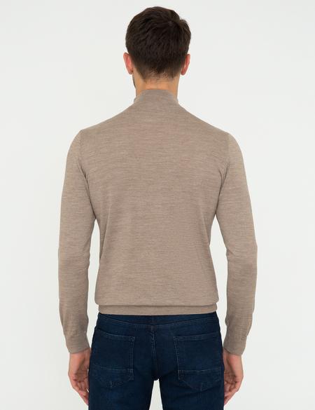 Taş Regular Fit Yarım Balıkçı Yaka Yün Karışımlı Basic Triko Kazak - 50236754143