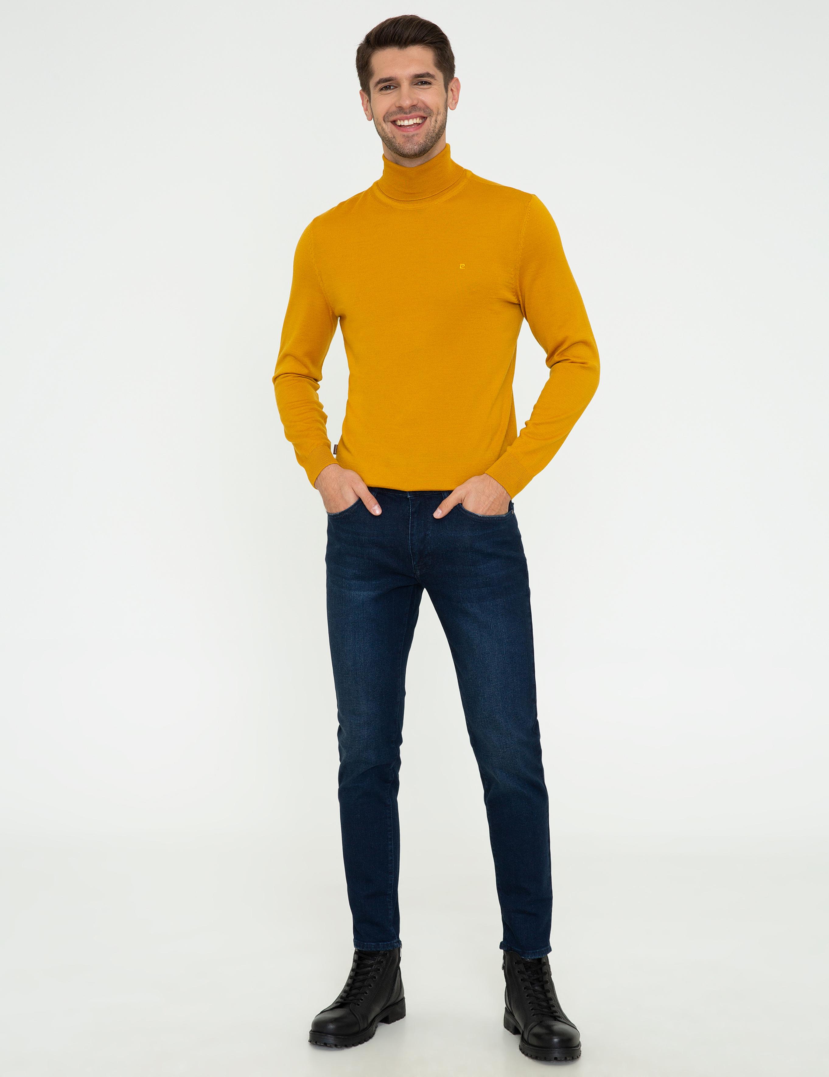 Safran Regular Fit Balıkçı Yaka Yün Karışımlı Basic Triko Kazak