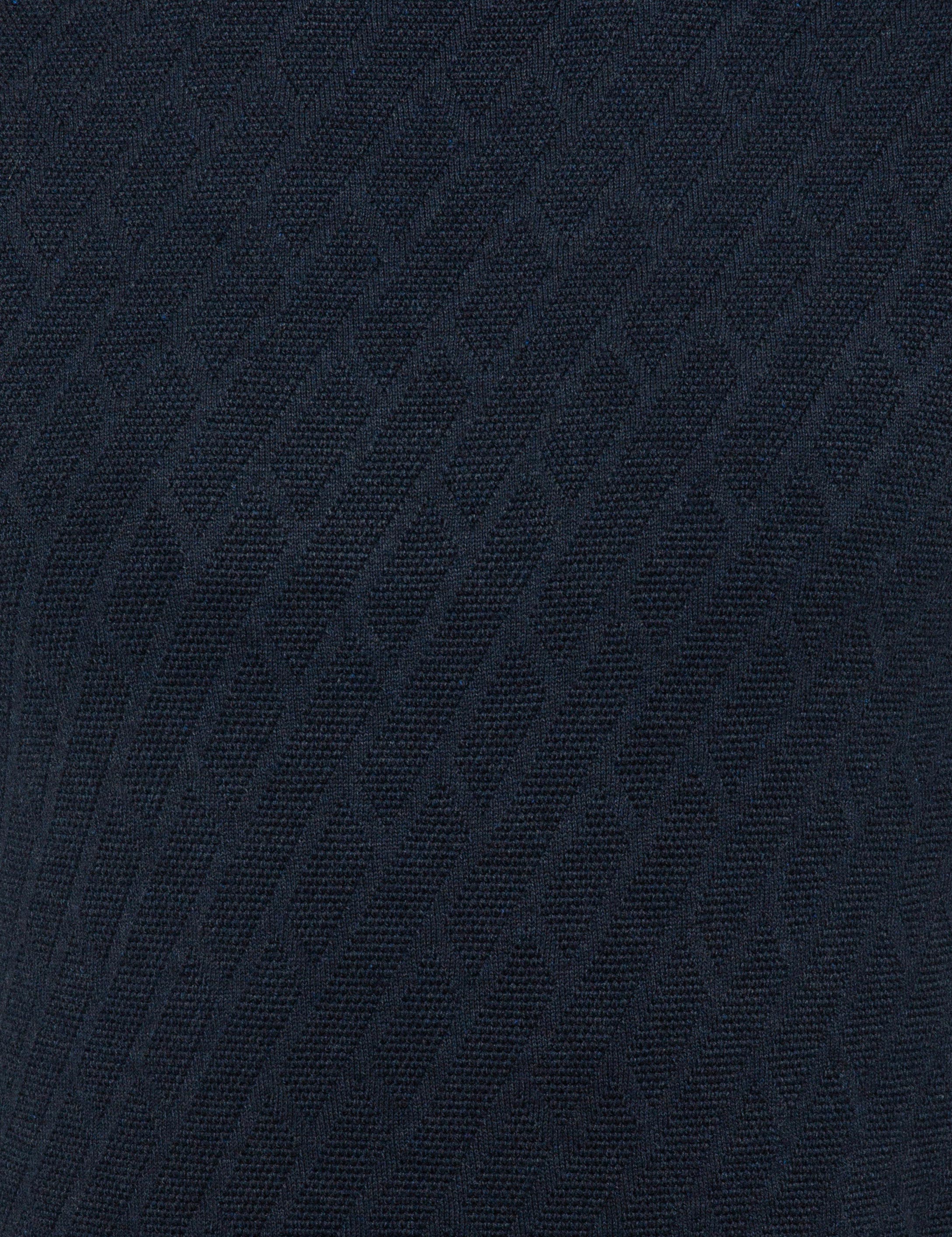Lacivert Melanj Slim Fit Balıkçı Yaka Triko Kazak - Image 6