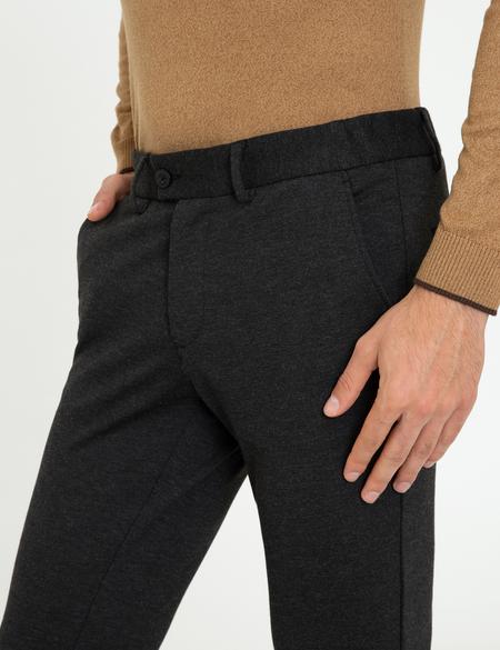 Siyah Slim Fit Kanvas Pantolon - 50243301005
