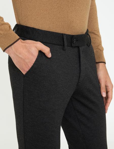 Siyah Slim Fit Kanvas Pantolon - 50243301005