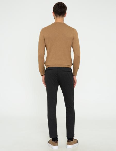 Siyah Slim Fit Kanvas Pantolon - 50243301005