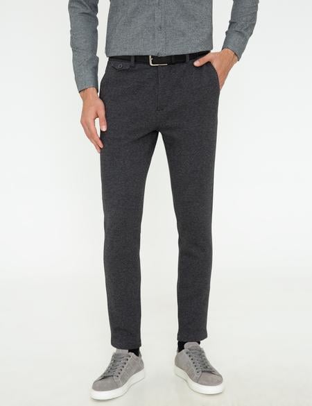 Antrasit Jogger Fit Kanvas Pantolon - 50245039029