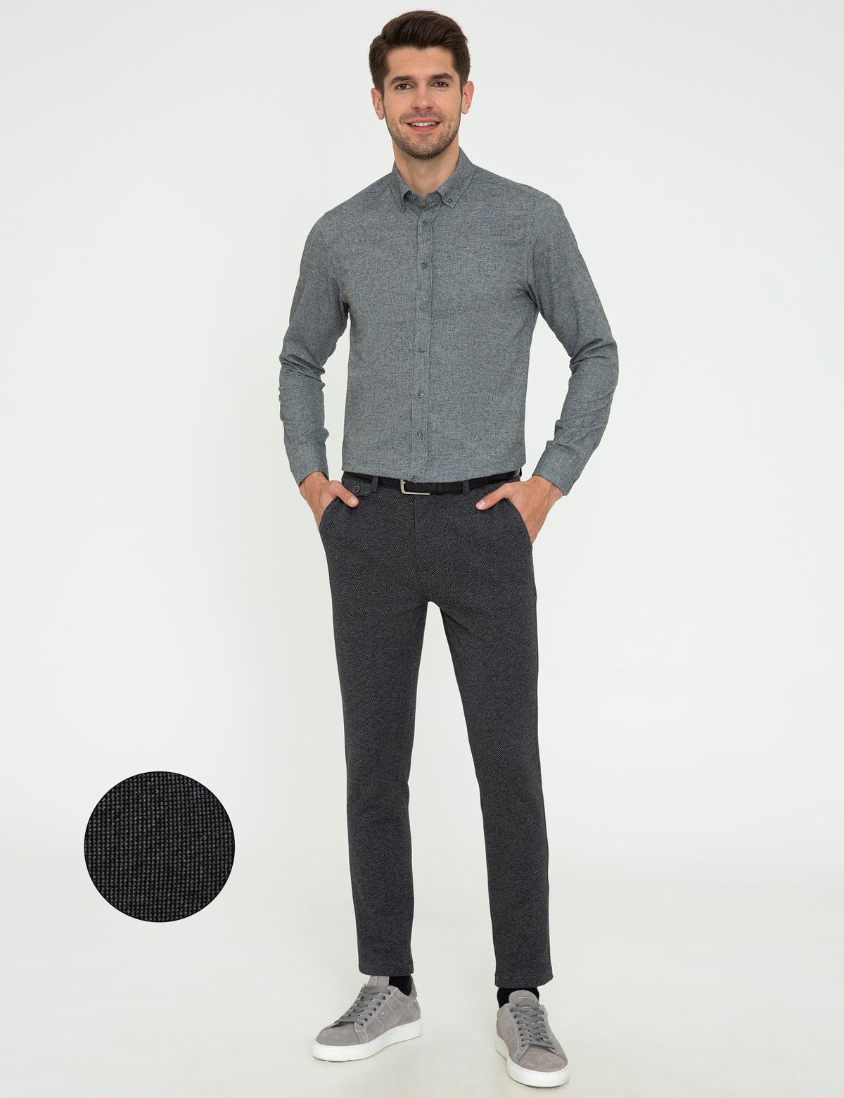 Antrasit Jogger Fit Kanvas Pantolon