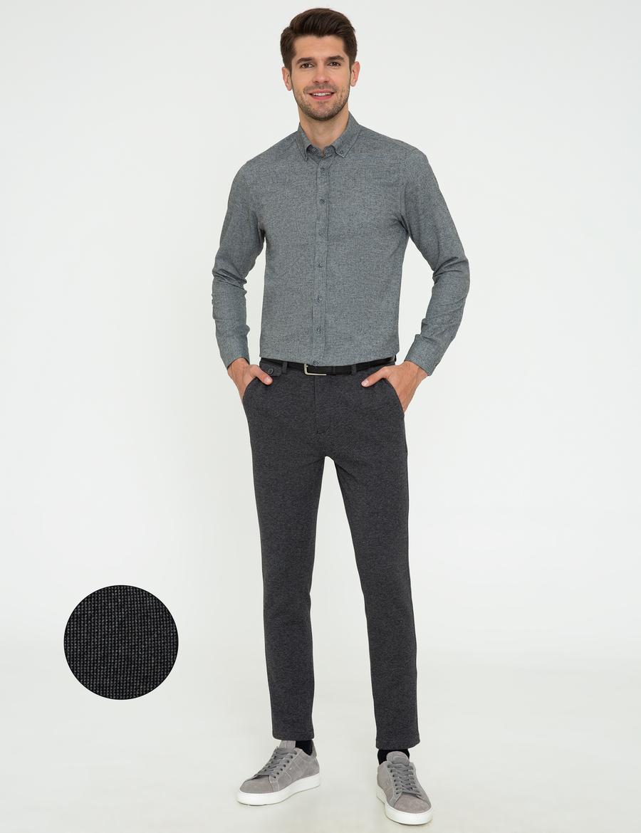 Antrasit Jogger Fit Kanvas Pantolon
