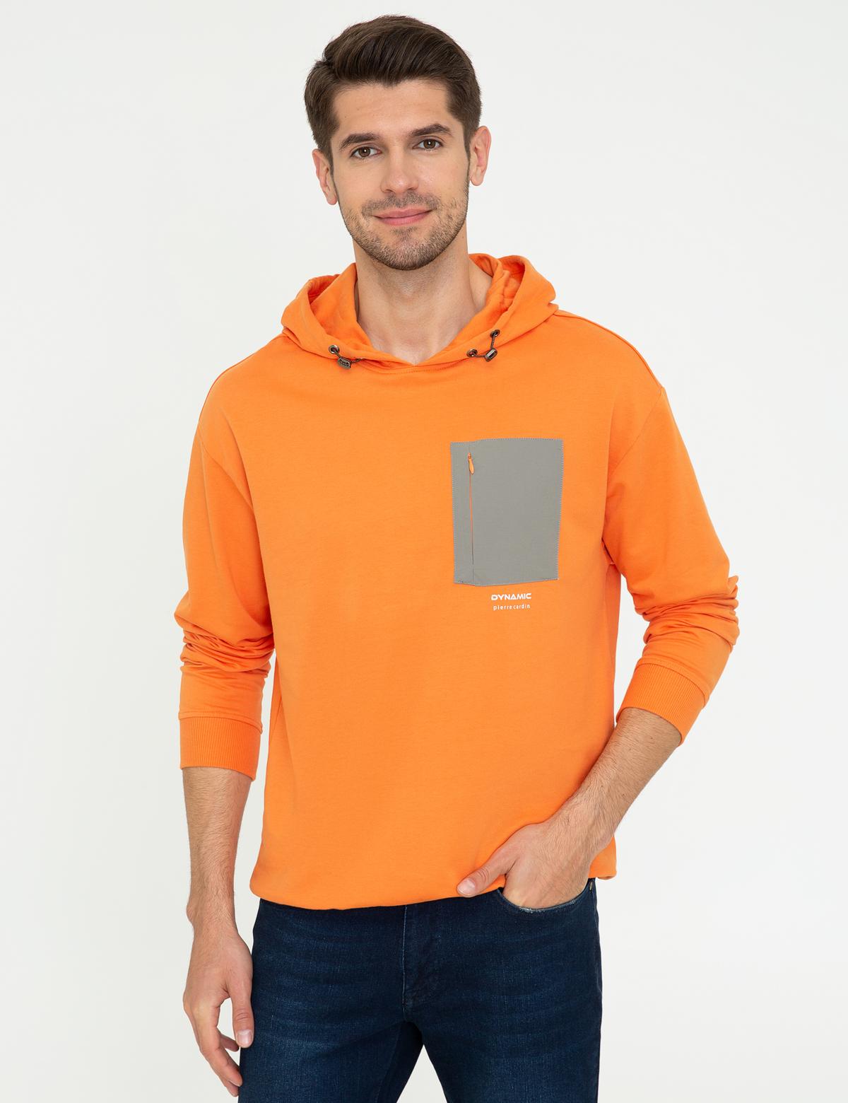 Turuncu Comfort Fit Sweatshirt