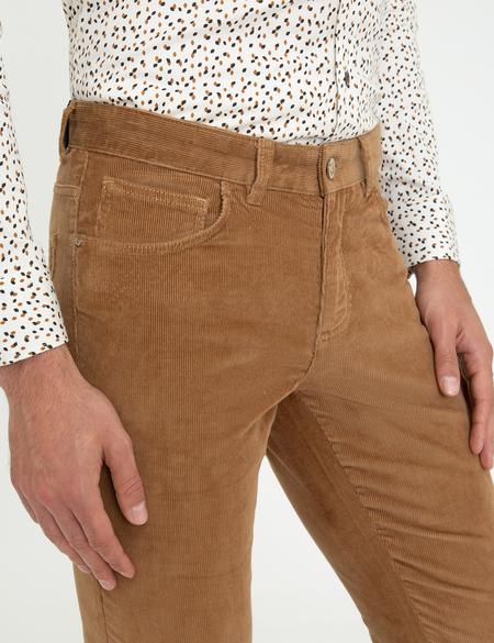 Taba Slim Fit Kadife Kanvas Pantolon - 50239895287