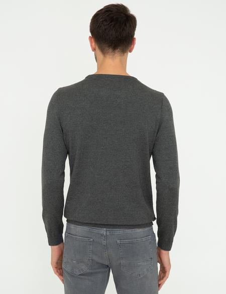 Gri Melanj Slim Fit Kazak - 50241375031