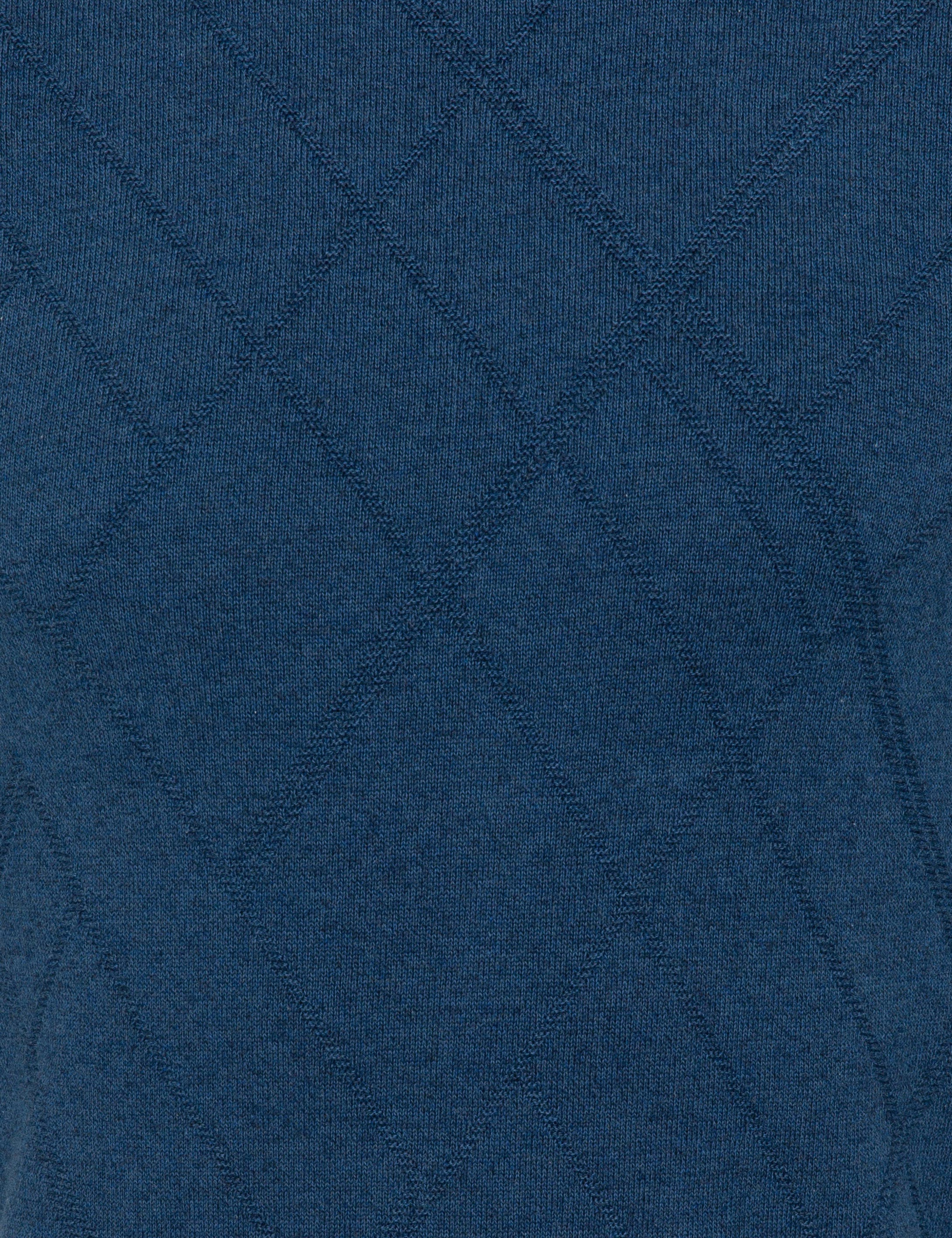 İndigo Melanj Slim Fit Bisiklet Yaka Triko Kazak - Image 6