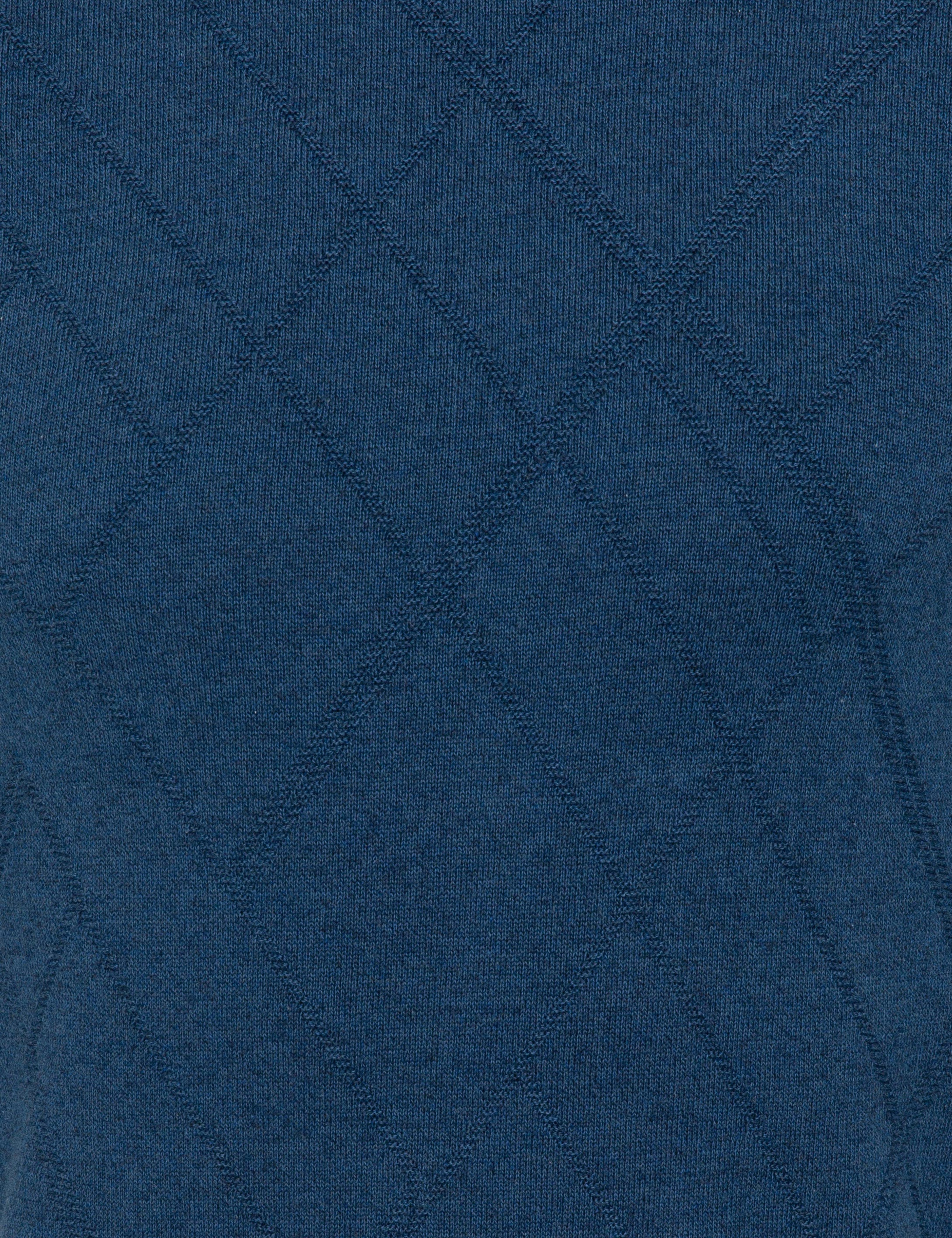 İndigo Melanj Slim Fit Bisiklet Yaka Triko Kazak