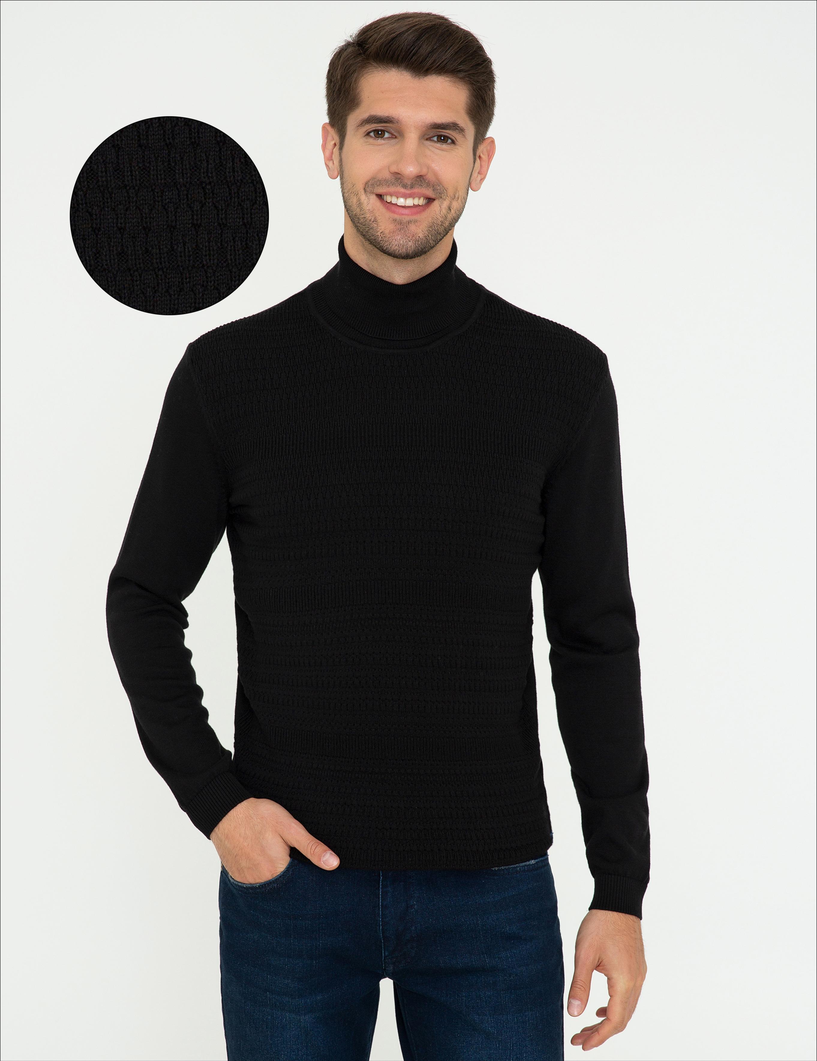 Siyah Slim Fit Kazak