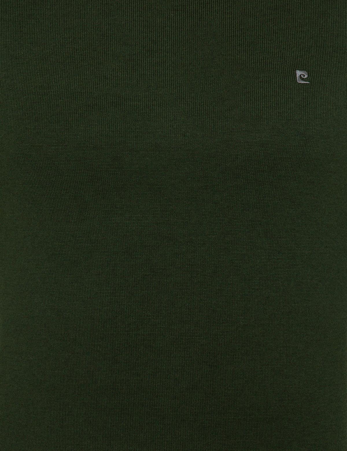 Yeşil Slim Fit Bisiklet Yaka Basic Triko Kazak - 50248582068