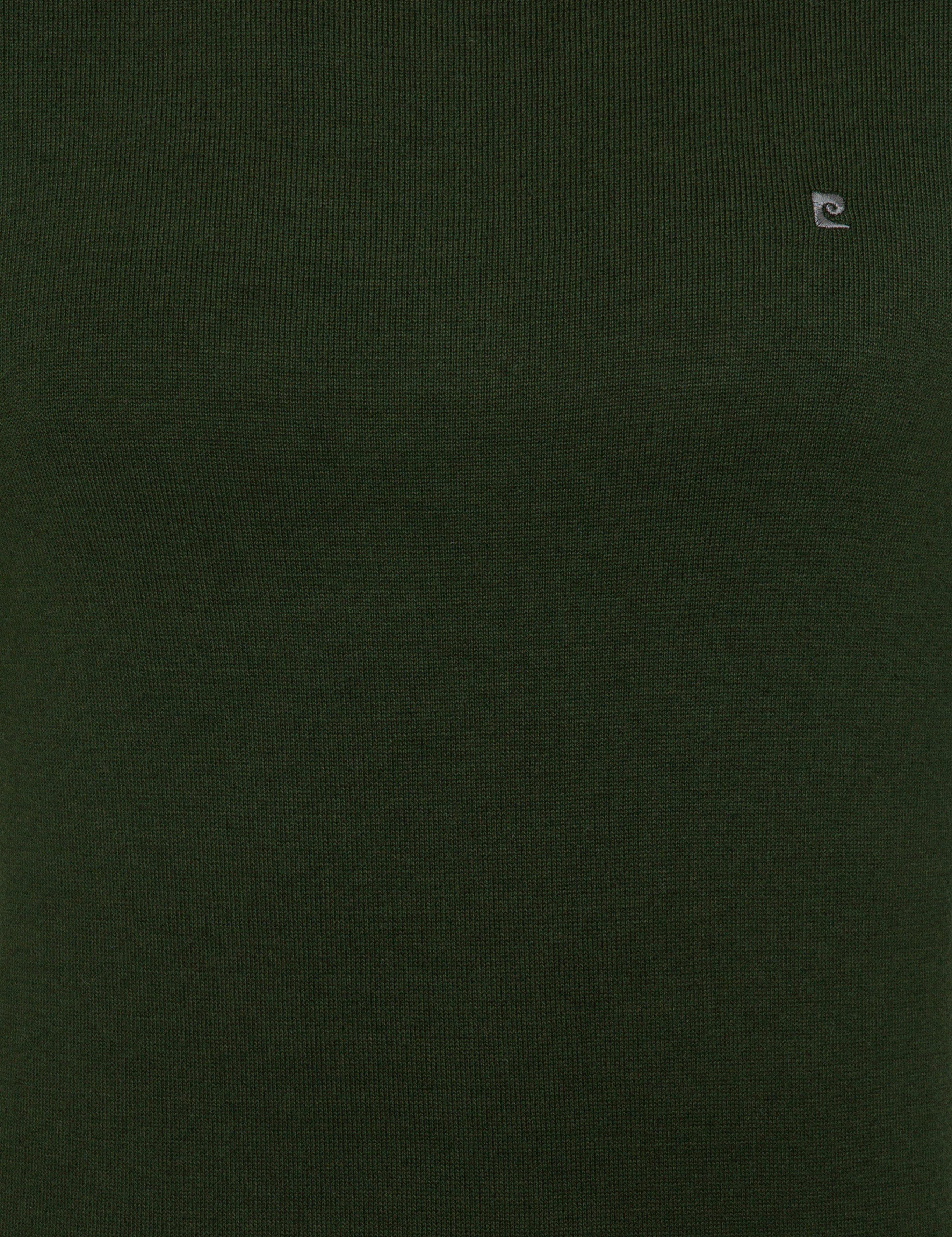 Yeşil Slim Fit Bisiklet Yaka Basic Triko Kazak