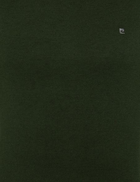 Yeşil Slim Fit Bisiklet Yaka Basic Triko Kazak - 50248582068