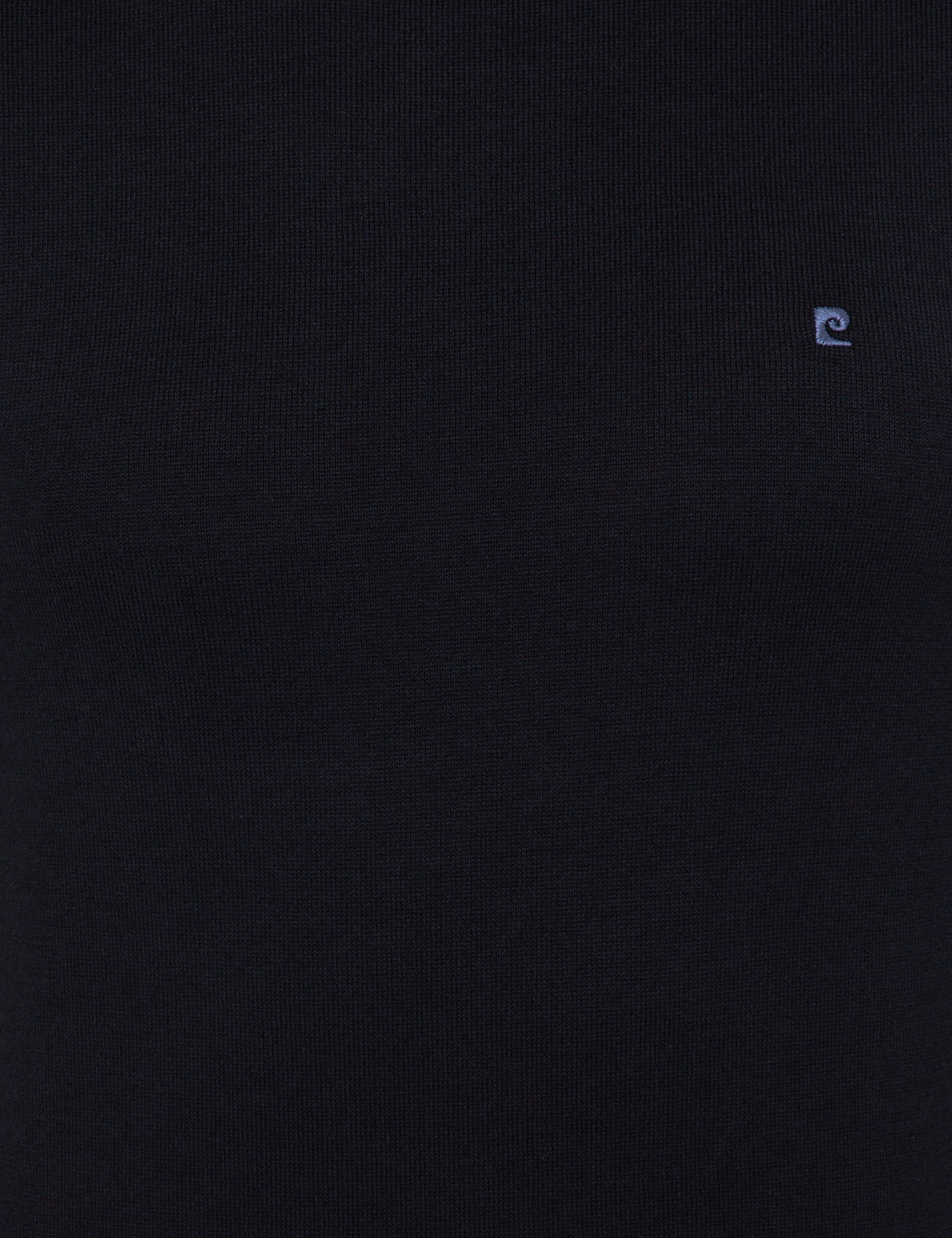 Lacivert Slim Fit Balıkçı Yaka Basic Triko Kazak