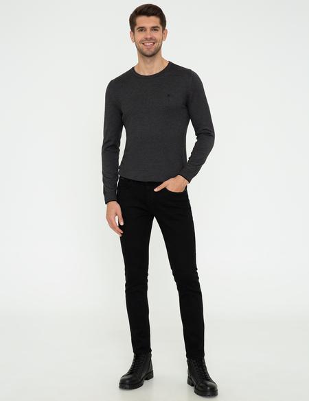 Siyah Slim Fit Denim Pantolon - 50248618043
