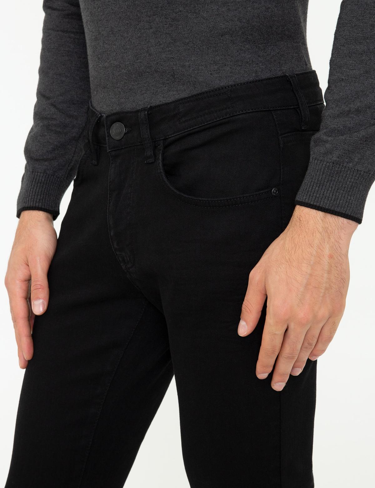 Siyah Slim Fit Denim Pantolon - 50248618043