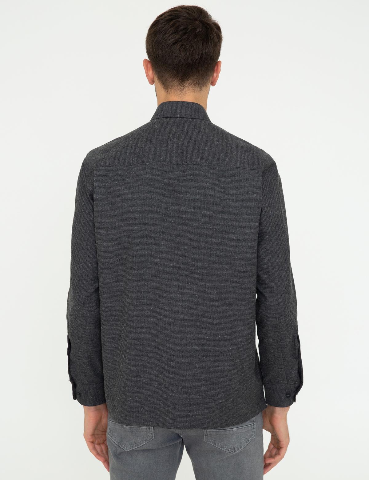 Siyah Comfort Fit Uzun Kollu Gömlek - 50238825034