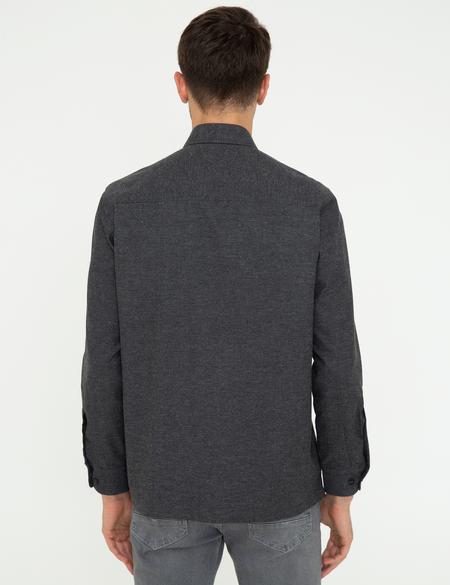 Siyah Comfort Fit Uzun Kollu Gömlek - 50238825034