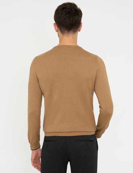 Camel Melanj Slim Fit Bisiklet Yaka Basic Triko Kazak - 50248582088