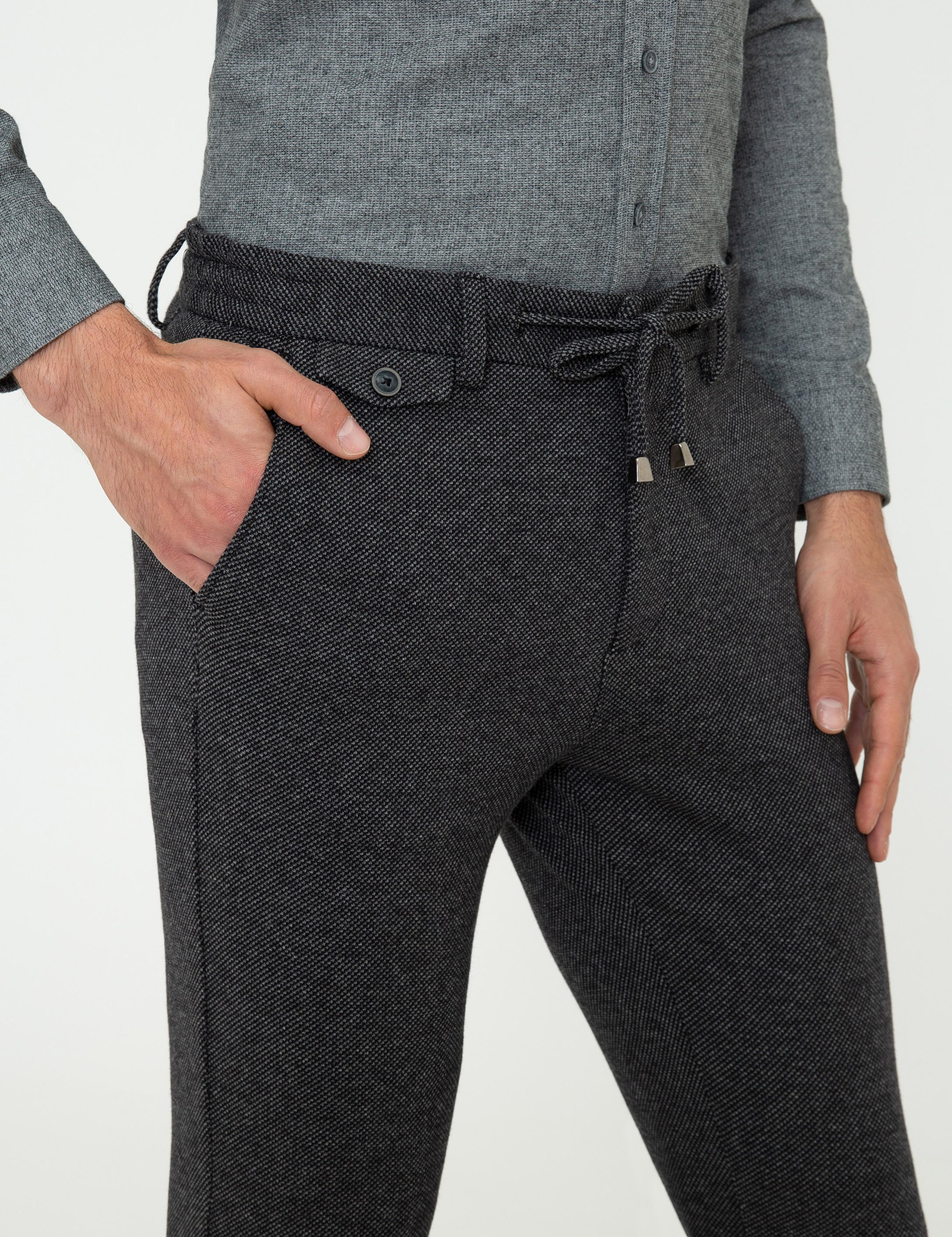 Antrasit Jogger Fit Kanvas Pantolon