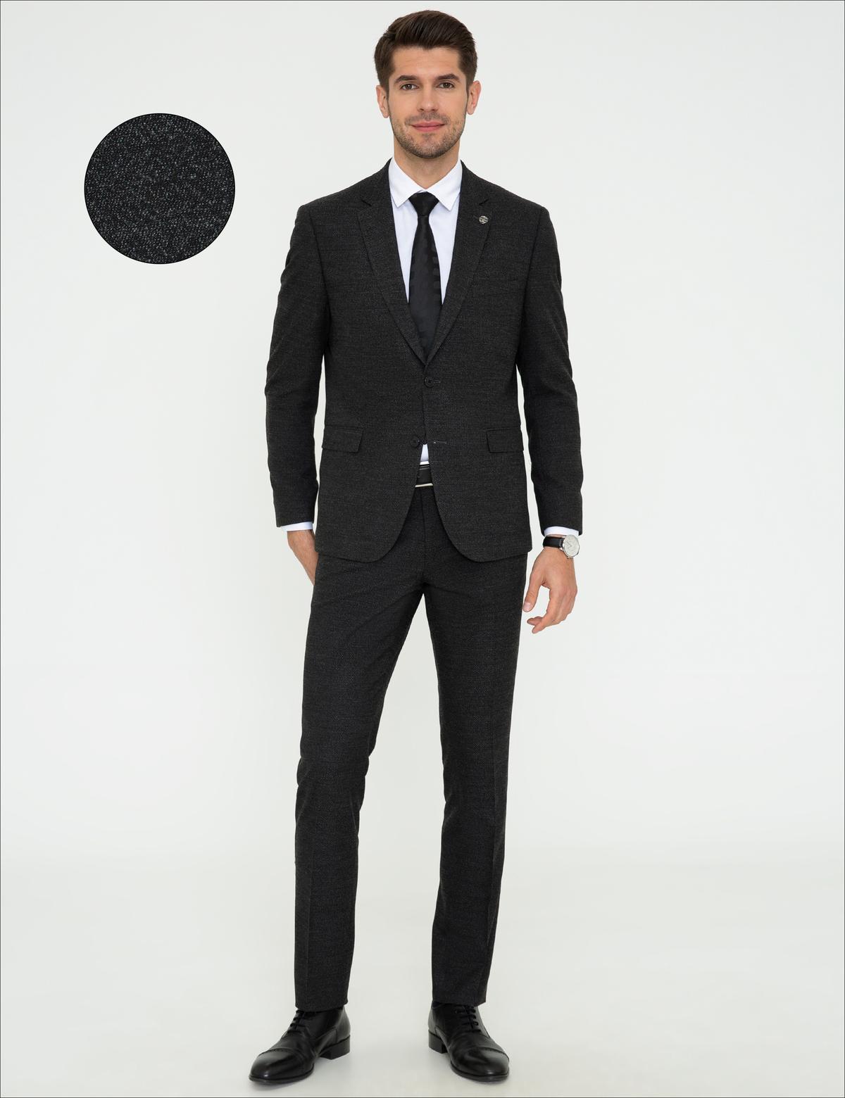 Füme Slim Fit Takım Elbise