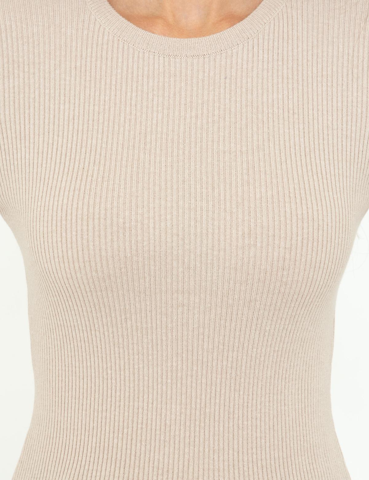 Krem Melanj Slim Fit Basic Kazak - 50244945054